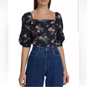 Ralph Lauren- Floral Puff Sleeve Top